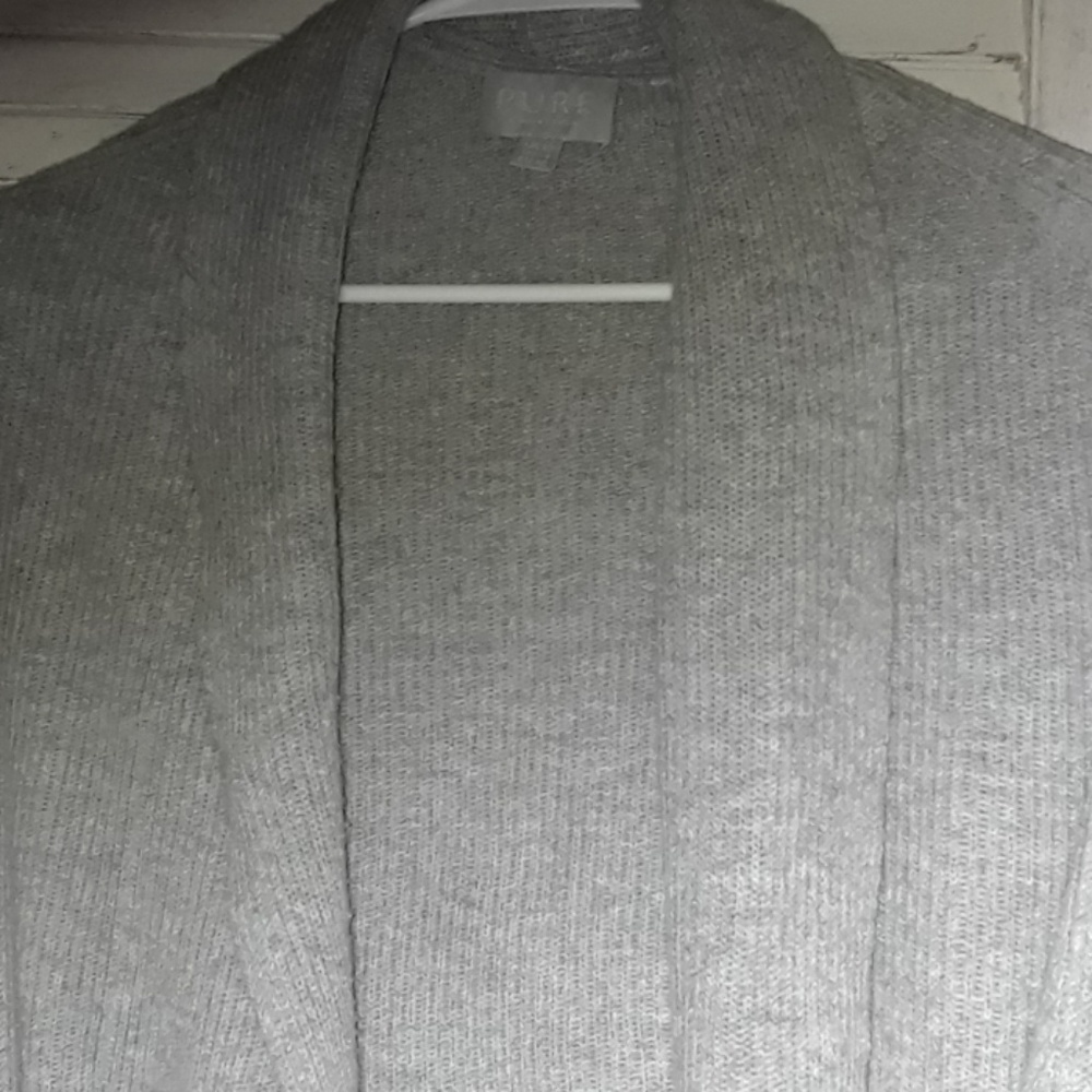 Cashmere wrap grey short sleeve baggy boho
